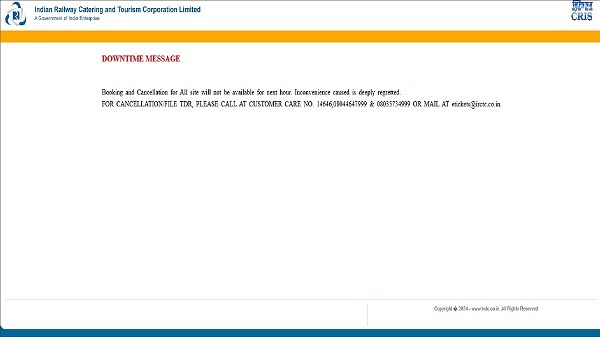 IRCTC Website Down